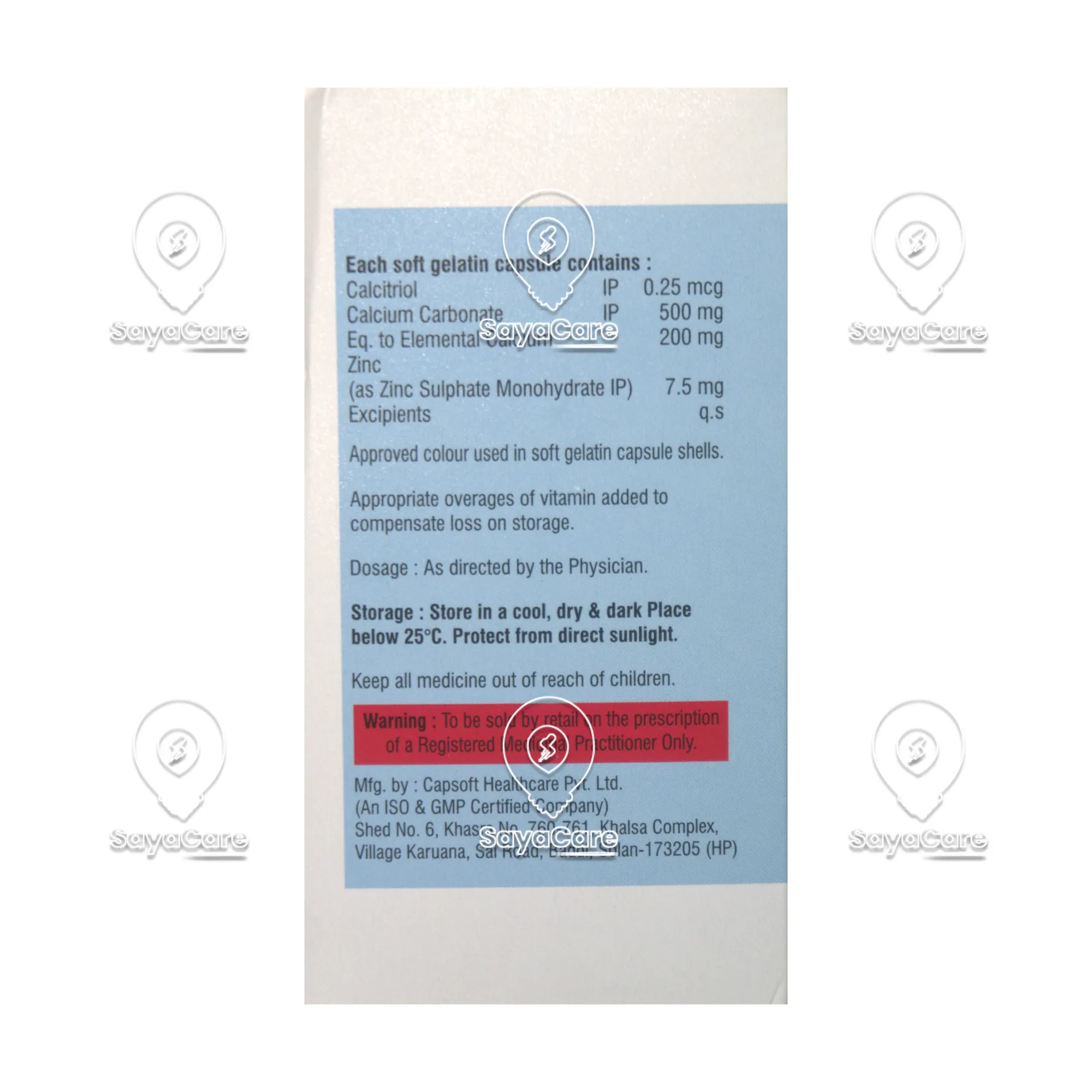 Alfa Arcium Capsule Tablet/Capsule: Uses, Side Effects, Price | Generic|  SayaCare